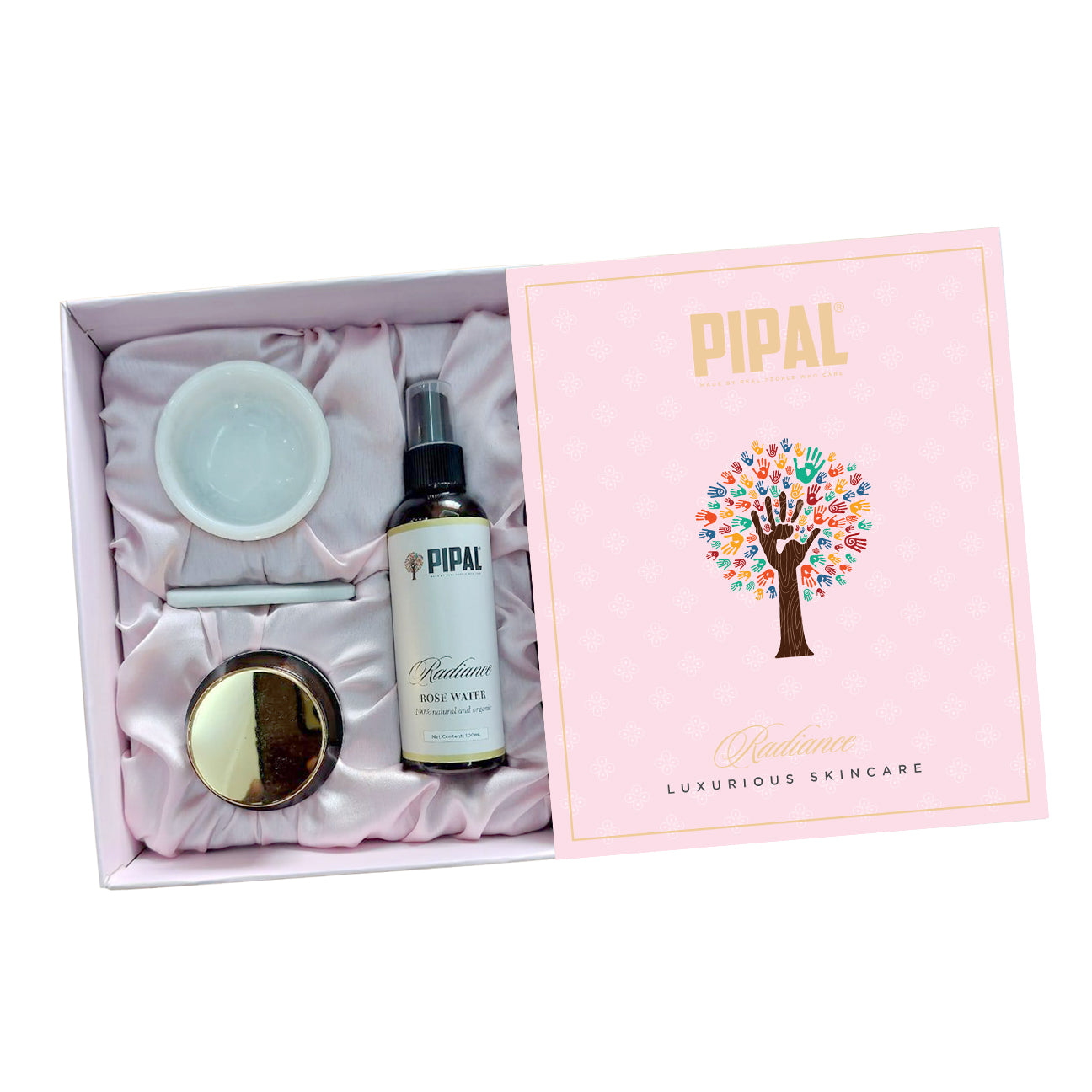 Radiance | Skincare Set for Luminous Complexion | Ayurvedic Face Mask with Rose Water | Natural Stone Bowl and Spatula