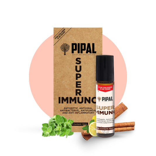 Super Immuno Roll On | Immunity Booster | Essential Oils Blend | Antibacterial, Anti fungal, Antiviral and Anti-inflammatory | Protect your child from every day allergies and infections